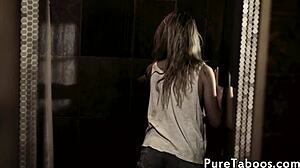 Young Blonde Babe Pussyfucks Guy After Shower!