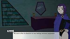 Eighteen titans part two starfire sucks teen cock in cartoon game