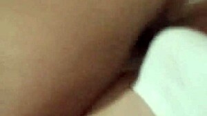 Blonde wife teases with pussy rubbing!