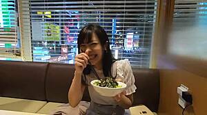 yukina 18 gets bent over for raw hardcore cumshot on her young tits