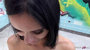 First meeting and already banging mini titten teen 18+ outdoors