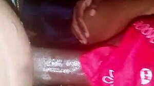 ebony babe gives quick blowjob for cash in closet