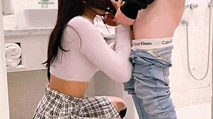 They Fuck Skinny Big-Ass Student After School With Tits Out And Recording.