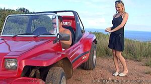 Tarra white bends over for intense anal fucking outside, leading to gaping and facial