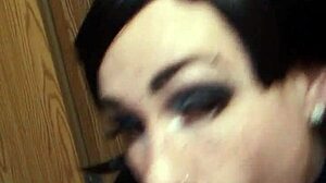 My girlfriend in cosplay costumes with homemade fun