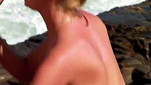 Hey, watch this busty blonde tourist get her ass fucked by locals in an interracial outdoor threesome with double penetration.