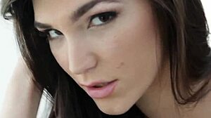 Brunette Babe's Tit Fuck Leads to Facial