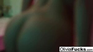 olivia austin teases her big tits and pussy in the shower