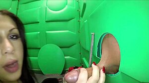 Having Fun With Blowjobs At Porta Gloryhole On Construction Site