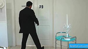 Horny Teen 18+ Blonde Slut Gianna Gem Sucks Huge Fat Cock And Makes His Friend Cum