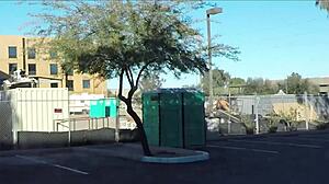 Having Fun With Blowjobs At Porta Gloryhole On Construction Site