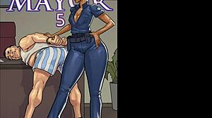 the mayor 05 in cartoon ebony interracial creampie scene