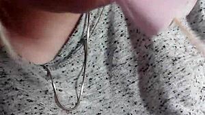 i watch this blonde girl with big tits and ass masturbating her pussy until she moans