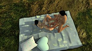 Beautiful natural tits in anal orgy 3some group orgasm oral outdoor home on the ranger