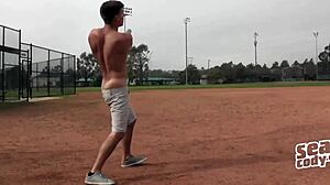 Watch this naked skinhead Emmett perform his ride in Sean Cody’s gay movie