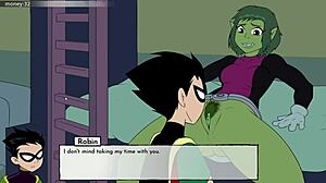 cumming on starfire's ass in 18titans part 3