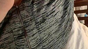 Teasing Wife's Natural Tits.