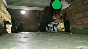 Crossdresser Teases Small Woman with Curvy Body and Natural Tits