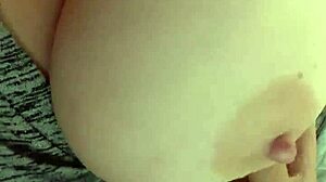 Teasing Wife's Natural Tits.