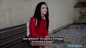 public agent rips nylons and fucks pussy hard outside in czech reality