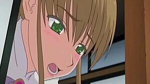 Anime maid masturbates and gets so wet!