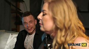 shame4k jerry's game where blonde wife with big natural tits gets bound in kinky bondage