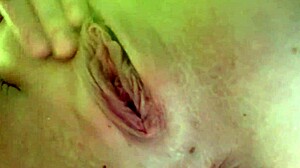 close up fingering of shaved pussy leads to hot anal creampie