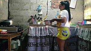 Sex Licking Kitchen Bent Over Ass Cum Pussy Oral Masturbation