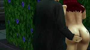 Public blooper with accidental spanking in outdoor setting