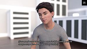 My cute roommate bent over with big tits.