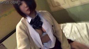 Japanese teen 18+ with huge natural tits gets creampied in homemade scene. Can you resist her pretty brunette beauty?