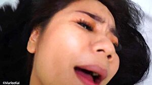 messy creampie for thai girlfriend