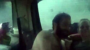 Girl Enjoys Spooning Sex In Car At Park