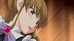 Anime maid masturbates and gets so wet!