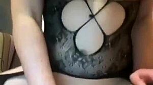 a sexy cam girl rides dildo in anal assfucking