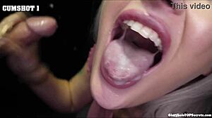 Dixie swallows monster cock cum at gloryhole