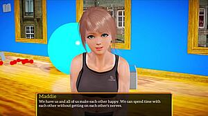 my new family 397 cartoon game with brunette character