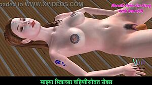 Hey, check out this teen girl masturbating with a carrot in the animated 3D video, said the narrator.