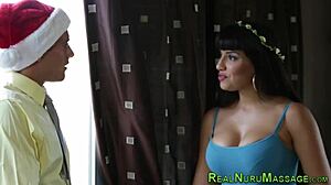 Cute Latina Masseuse's Nuru Cumshot