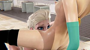 Elsa And Anna Engage In Lesbian Licking And Pussy Play To Orgasm In 3D
