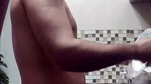 Macho Amateur Bent Over In Doggystyle Fetish Scene.