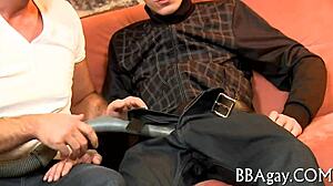 Intense huge penis action in gay porn scenes