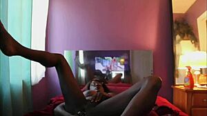 Alyx Fox Shemale Plays With Dildo Anally