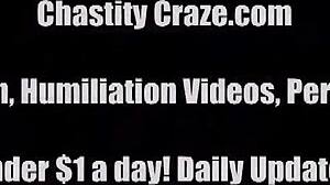 permanently locking you in chastity for femdom humiliation handjob teasing pov orgasm