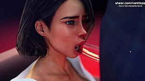 Busty Violet Gives Tit Job To Big Cock