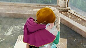 Elsa And Anna Engage In Lesbian Licking And Pussy Play To Orgasm In 3D