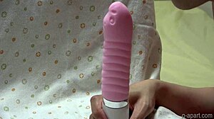 Lily Hosho's webcam introduction with sucking and toys