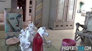 Propertysex - unboxing video turns into sex video with hot real estate agent