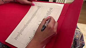 Redhead Milf Pierced Nipples Rides Two Big Fat Cocks