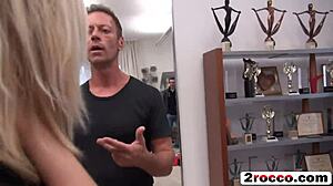 Interracial Threesome: Girls Kiss and Suck Monster Cocks Before Pussy Fucking!